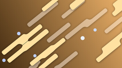 Orange color small shapes moving geometrical minimal background