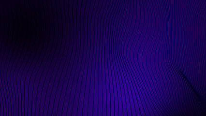 3D Purple slow motion strip lines on dark background