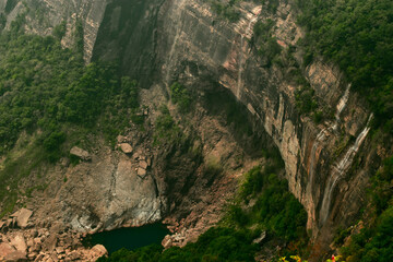 waterfall in the mountains