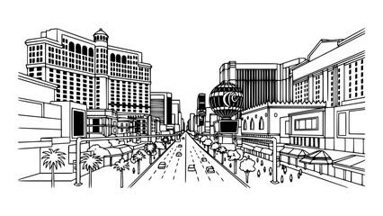 Line Art of Las Vegas Boulevard, Las Vegas