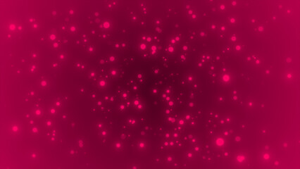 Magenta red color Moving glitter particles simple background