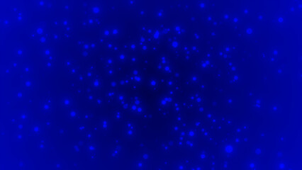Blue color Moving glitter particles simple background