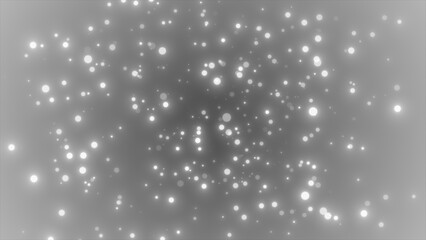 White and Black color Moving glitter particles simple background