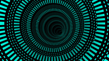 hi-tech digital Cyan tunnel background, futuristic tunnel background