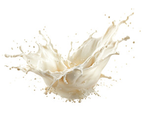 Milk Splash Elements with Smooth White Texture