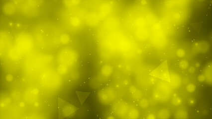 Yellow blurred bokeh particles abstract background