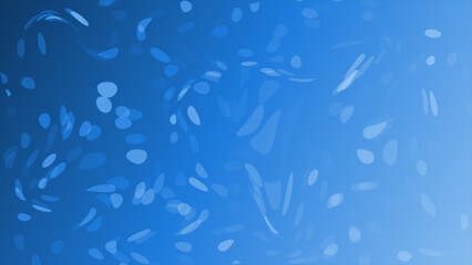 Royal blue color circular dots floating abstract pattern background