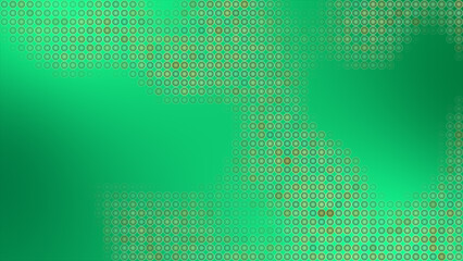 Turquoise hi-tech circular dots appearing and disappearing over futuristic looped background
