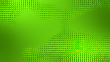 Lime green hi-tech circular dots appearing and disappearing over futuristic looped background