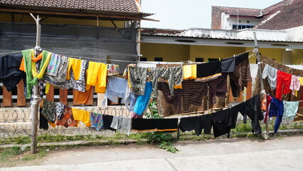laundry drying on the clothesline