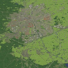 3D illustration of city and urban in Apeldoorn Netherlands