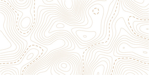 Topographic map background geographic line map with elevation assignments. Modern design with White background with topographic wavy pattern design.paper texture Imitation of a geographical map shades