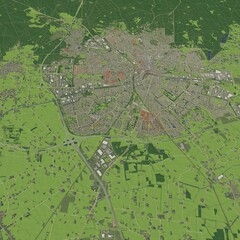 3D illustration of city and urban in Apeldoorn Netherlands