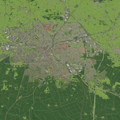 3D illustration of city and urban in Apeldoorn Netherlands