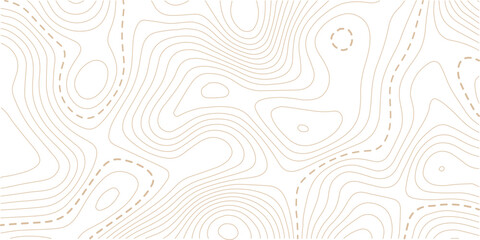 Topographic map background geographic line map with elevation assignments. Modern design with White background with topographic wavy pattern design.paper texture Imitation of a geographical map shades