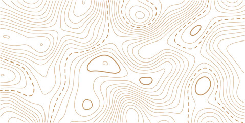 Topographic map background geographic line map with elevation assignments. Modern design with White background with topographic wavy pattern design.paper texture Imitation of a geographical map shades