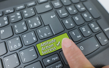 Attitude action success - procedure for positive achievement