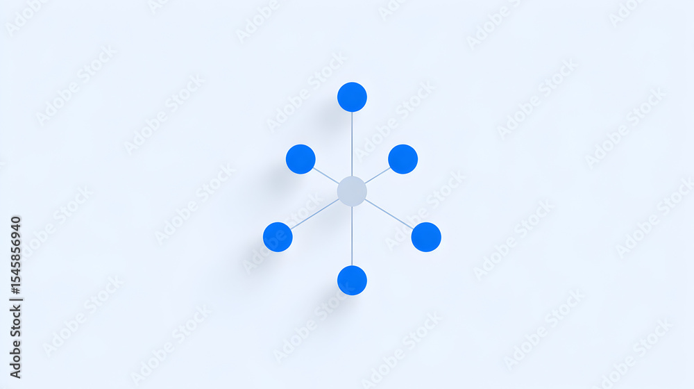 Poster centralized network: a visual representation of a centralized network system, featuring a central no