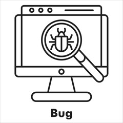 Bug Outline Icon