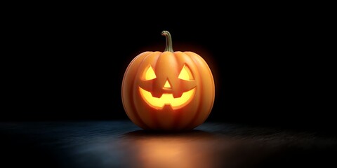 Halloween pumpkin in the night background