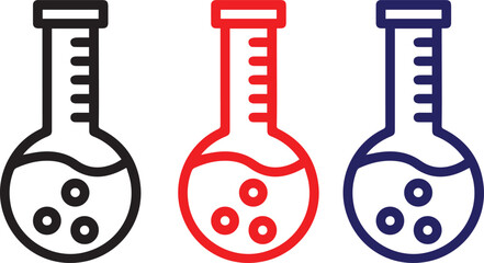chemistry, test tube, science, laboratory, experimental, icon, vector, minimal, simple, flat design