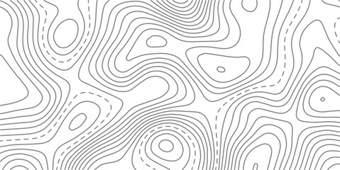 Topographic map background geographic line map with elevation assignments. Modern design with White background with topographic wavy pattern design.paper texture Imitation of a geographical map shades