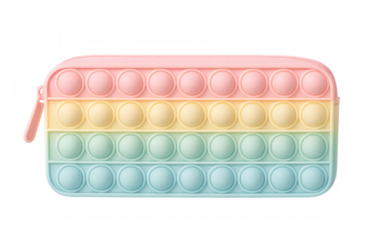 Colorful pop it bag isolated on transparent background