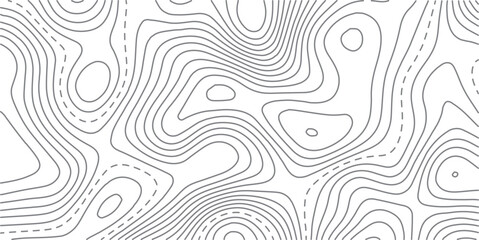 Topographic map background geographic line map with elevation assignments. Modern design with White background with topographic wavy pattern design.paper texture Imitation of a geographical map shades