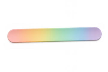 Horizontal rounded rectangle showing vibrant rainbow gradient on transparent background