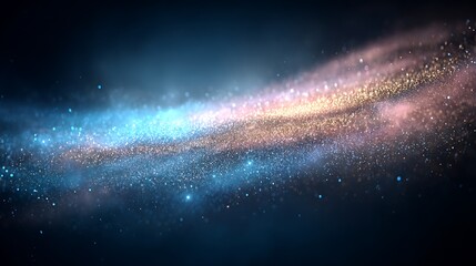 Sparkling galaxy abstract background cosmic dust swirl