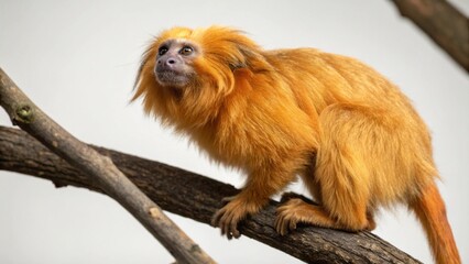 Obraz premium Golden Lion Tamarin on studio background