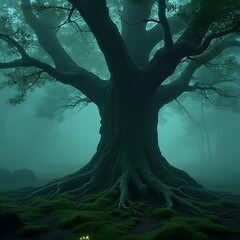 Obraz premium spooky tree in the forest