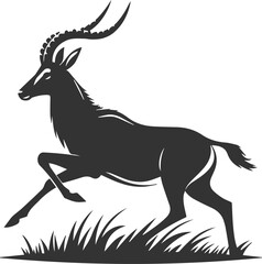 Antelope cute forest animal vector drawing silhouette illustration