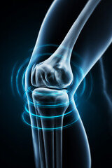 Knee joint is in a state of inflammation