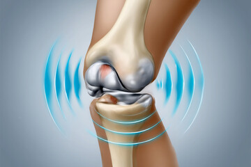 Knee joint is in a state of inflammation