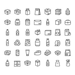 Packaging icons set