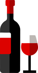 Wine Bottle and Glass Icon