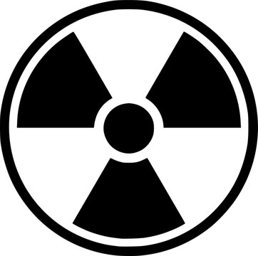 nuclear symbol stencil icon vector illustration
