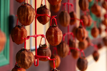 drying persimmons in the Buddhist temple