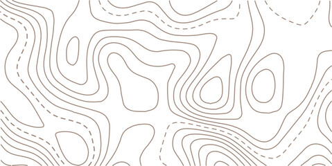 Topographic map background geographic line map with elevation assignments. Modern design with White background with topographic wavy pattern design.paper texture Imitation of a geographical map shades