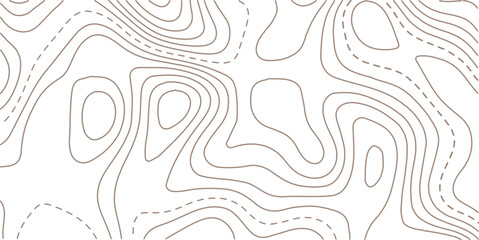 Topographic map background geographic line map with elevation assignments. Modern design with White background with topographic wavy pattern design.paper texture Imitation of a geographical map shades