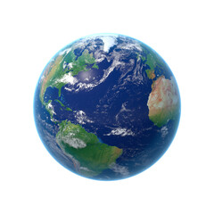 3D Render Earth Globe for Presentations, transparent background png
