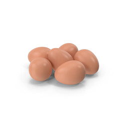 Fresh Brown Eggs on transparent background , png