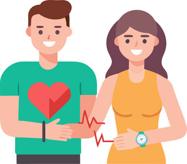 man-and-woman-with-heart-rate-monitor-icons
