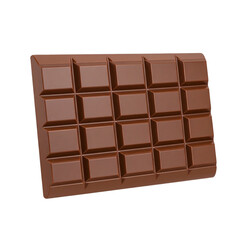 Fototapeta premium 3D Realistic Chocolate Bar PNG Clipart