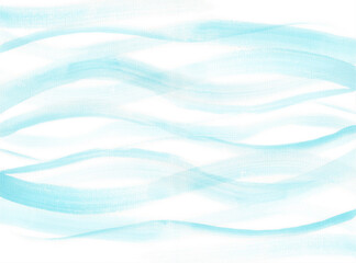 アナログ水彩筆で描いた水流ヨコ方向