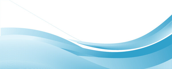 Blue and white business wave banner background. vector