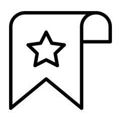 Task Bookmark Vector Line Icon Design