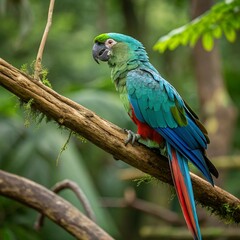 Vibrant Parrots: Colorful Birds of the Tropical Rainforest