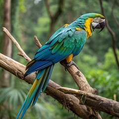 Obraz premium Vibrant Parrots: Colorful Birds of the Tropical Rainforest
